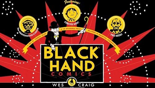 Black Hand Comics hardcover cover featuring a ringmaster and starbursts.