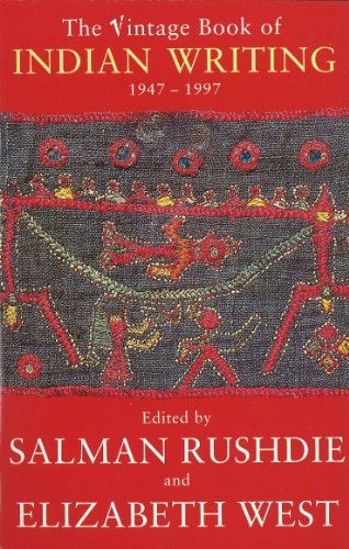 Book cover: “The Vintage Book of Indian Writing 1947-1997” with textile design.