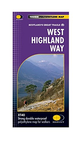 West Highland Way XT40 route map cover featuring a hiker in a mountain landscape.