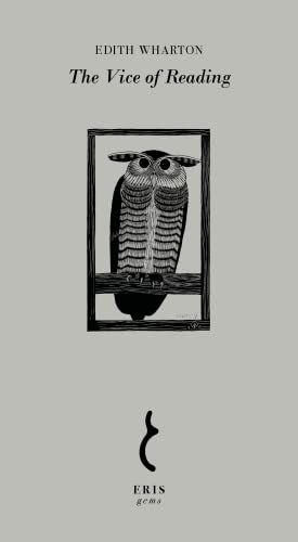 Book cover: “The Vice of Reading” with an owl illustration.