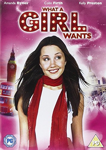 DVD cover for "What A Girl Wants" featuring Amanda Bynes and London landmarks.