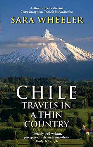Book cover: snowy Chilean mountain landscape with title "Chile: Travels...