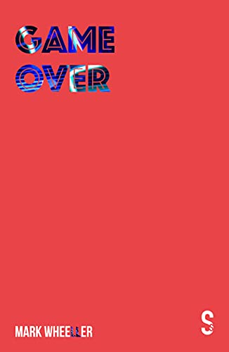 Red book cover with the words "GAME OVER" in pixelated blue and orange.