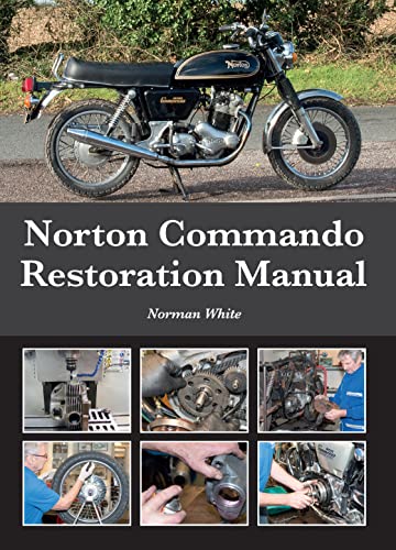 Norton Commando motorcycle restoration manual cover with detailed engine photos.