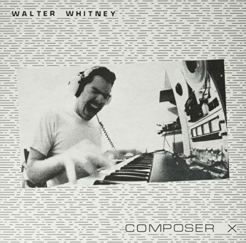 Black and white album cover featuring Walter Whitney at a synthesizer.