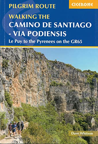 Book cover: “Camino de Santiago - Via Podiensis” with hikers on a path.