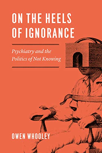 Book cover with orange background and illustration of a restrained figure.