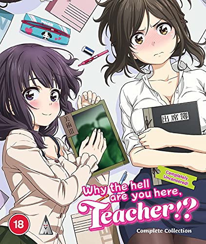 Blu-ray cover featuring two anime-style women and school supplies.