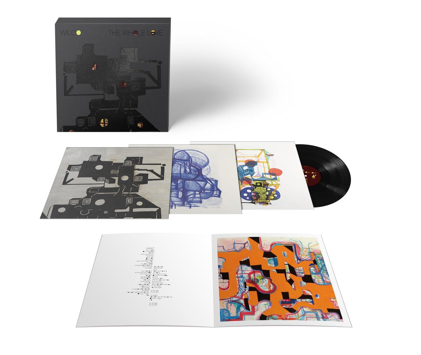 Wilco’s “The Whole Love Expanded” 3LP vinyl box set with art prints.