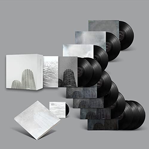 Wilco’s “Yankee Hotel Foxtrot” Super Deluxe Edition vinyl box set displayed.