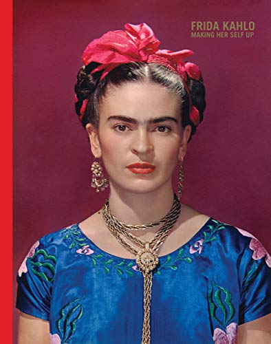 Frida Kahlo portrait, adorned with flowers and jewelry, book cover.