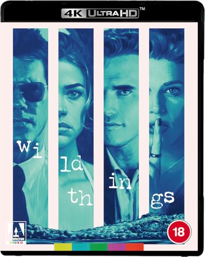 Wild Things" Blu-ray case featuring four actors and an alligator texture.