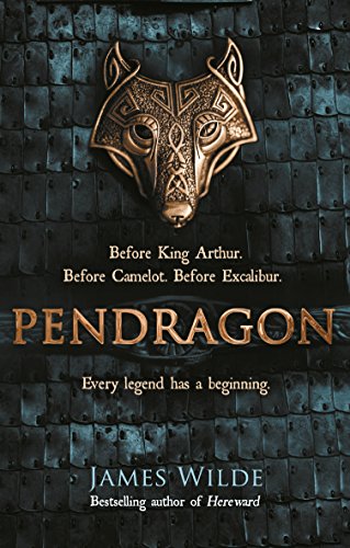 Book cover featuring a golden wolf head design over dark, scaled texture.