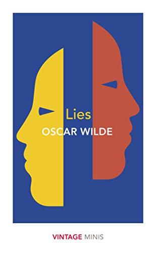 Book cover: "Lies" by Oscar Wilde, split-face illustration.