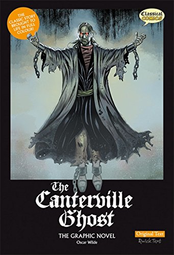 Cover of "The Canterville Ghost" graphic novel, featuring a ghostly figure.
