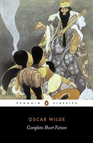 Book cover: "The Complete Short Fiction" by Oscar Wilde, illustrated.
