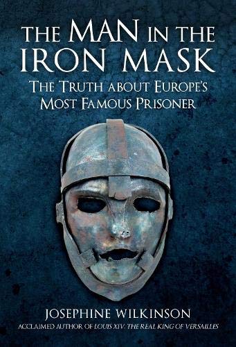 Book cover featuring a tarnished iron mask against a dark, textured background.