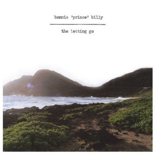 Album cover: coastal landscape with mountains and text “the letting go”.