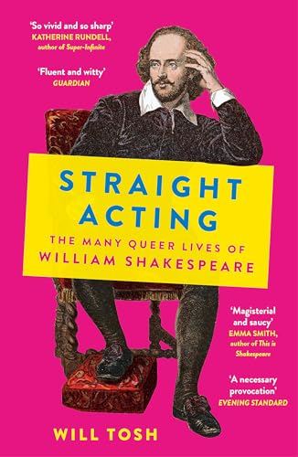 Book cover featuring a portrait of William Shakespeare and bold yellow text.