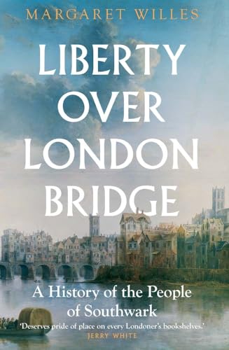 Book cover: “Liberty over London Bridge,” with a historical cityscape.