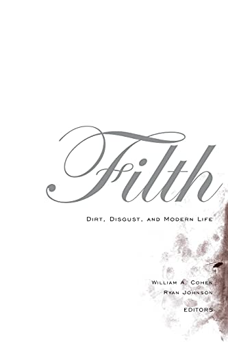 Book cover with the title "Filth" in elegant script, gray and white.