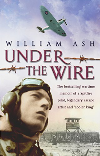 Book cover: "Under The Wire" featuring a pilot and Spitfire aircraft.