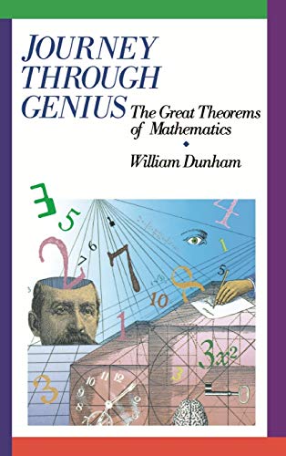 Book cover: “Journey Through Genius” with mathematical imagery and a portrait.
