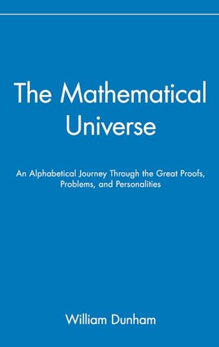 Blue book cover with white text: "The Mathematical Universe" by William Dunham.