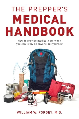 Book cover with backpack, medical kit, food, and water supplies.