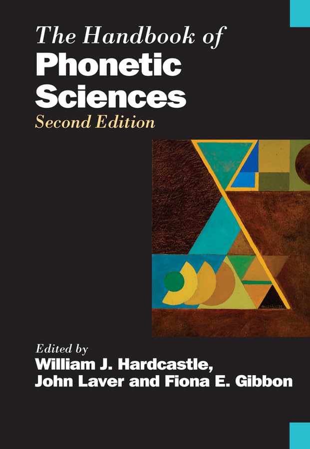 Book cover: "The Handbook of Phonetic Sciences," second edition, abstract art.