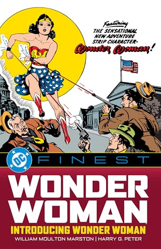Vintage comic book cover featuring Wonder Woman in a dynamic pose.