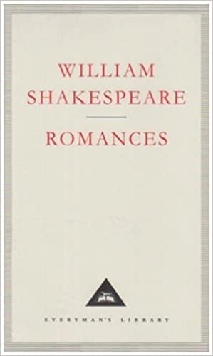 Cream-colored book cover with red text: "William Shakespeare Romances.