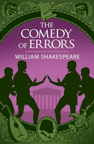 Book cover for “The Comedy of Errors” by William Shakespeare, silhouettes.