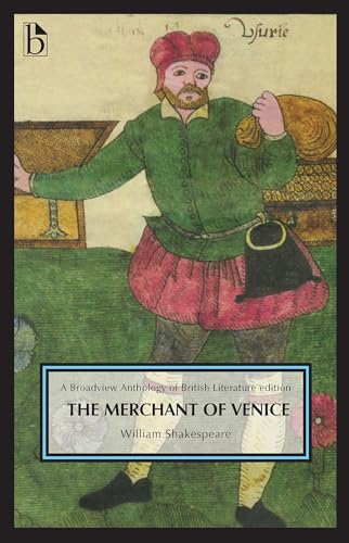 Book cover: “The Merchant of Venice” with a Renaissance-era illustration.