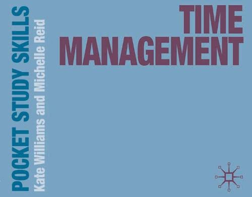 Book cover titled Time Management by Kate Williams and Michelle Reid on blue background.