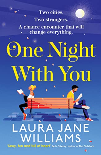 Book cover: “One Night With You” depicts two people on a park bench.