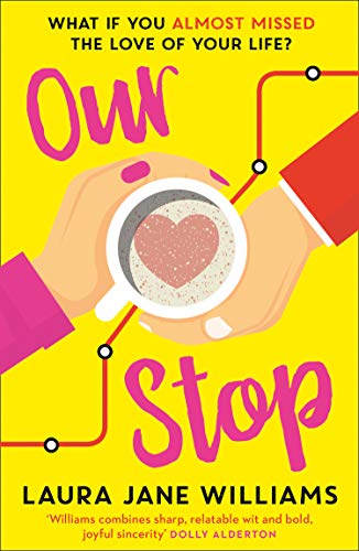 Yellow book cover with hands holding a coffee cup containing a heart.