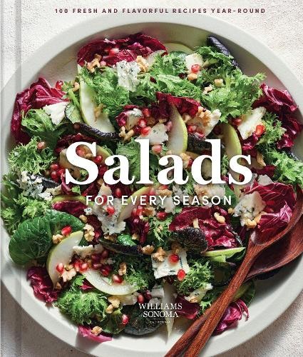 Cookbook cover with vibrant salad image and “Salads for Every Season” title.