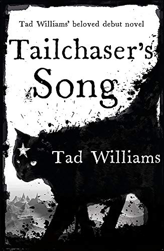 Book cover: "Tailchaser's Song" featuring a black cat and city skyline.