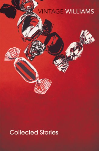 Red book cover with scattered, colorful candy wrappers; title "Collected Stories".