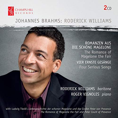 CD cover featuring portrait of Roderick Williams, baritone, and Roger Vignoles, piano.