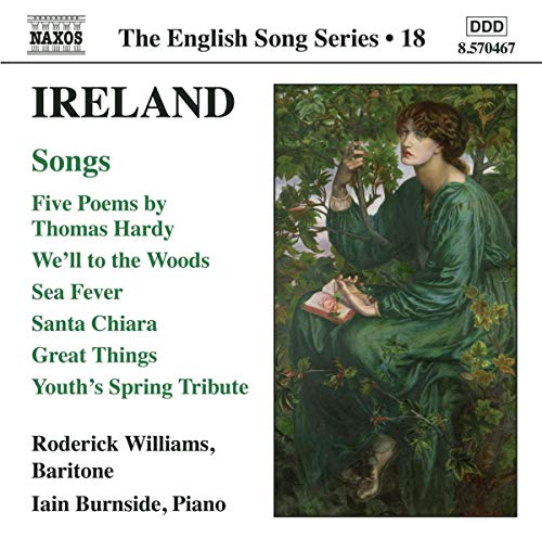 CD cover for John Ireland’s “Songs” featuring a woman in green.