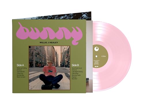 Vinyl record of Willie J Healey’s “Bunny” with pink cover and disc.
