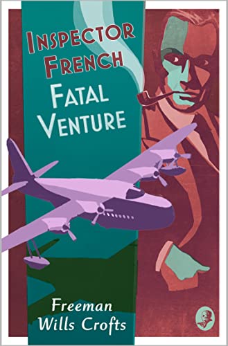 Book cover: man with pipe, airplane, and bold red and purple design.