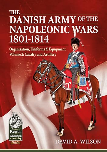 Book cover depicting a Danish cavalry soldier on horseback, Napoleonic Wars.