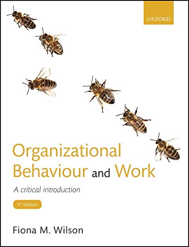 Book cover: “Organizational Behaviour and Work” with bees in flight.