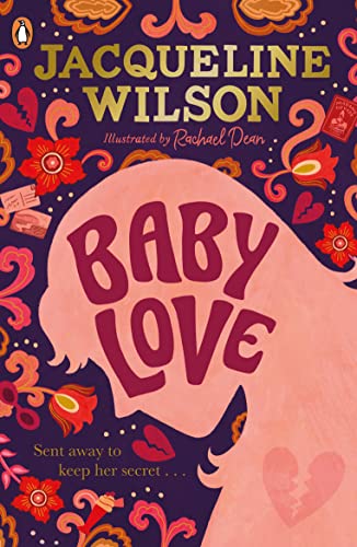 Book cover for “Baby Love” by Jacqueline Wilson, with floral and heart motifs.