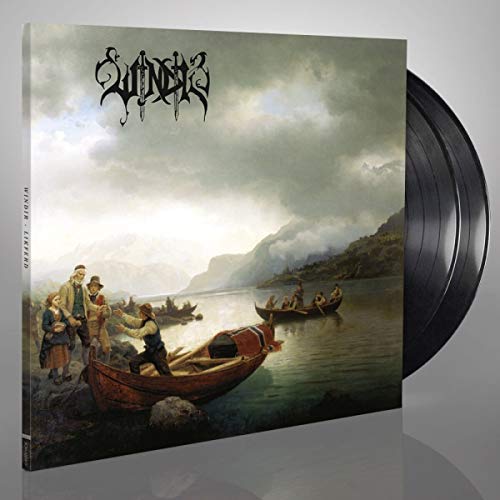 Windir album "Likferd" vinyl record with a landscape painting cover.