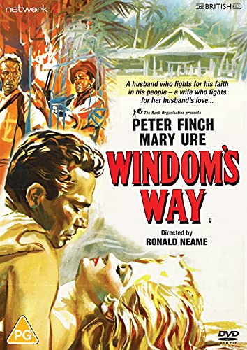 DVD cover for "Windom's Way" featuring actors and a fiery background.