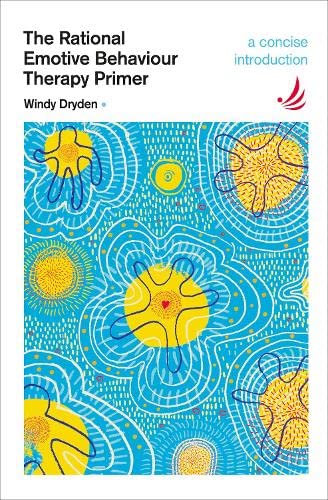Book cover: "The Rational Emotive Behaviour Therapy Primer" with abstract yellow and blue design.